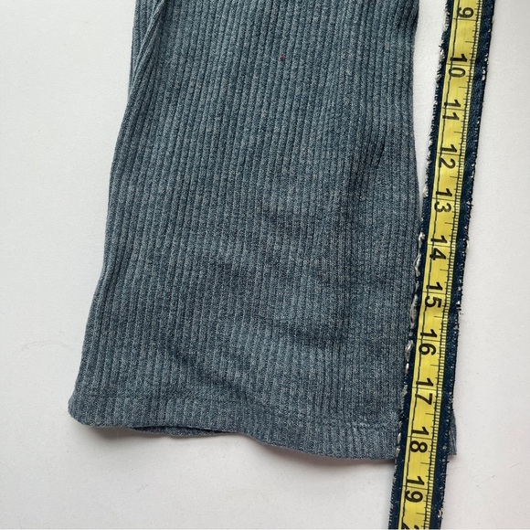 Ribbed Softspun Square Neck Jumpsuit Blue Grey XS X-Small - Picture 9 of 9